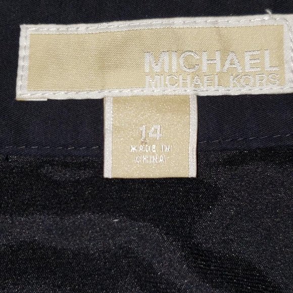 NWOT Michael Kors navy blue over the knee skirt size 14 - Picture 2 of 11